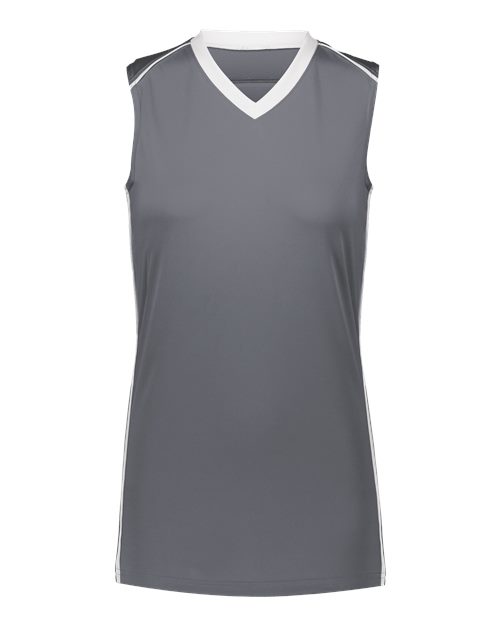 Augusta Sportswear Girls' Rover Jersey - Graphite/ White Front