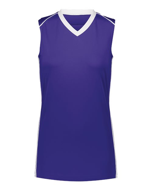 Augusta Sportswear Girls' Rover Jersey - Purple/ White Front